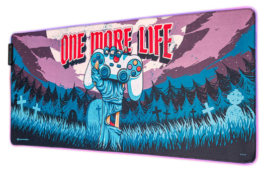 One More Life Gamer Mouse Pad LED RGB Gameration Mouse Pad 35.4 x 15.75 inches