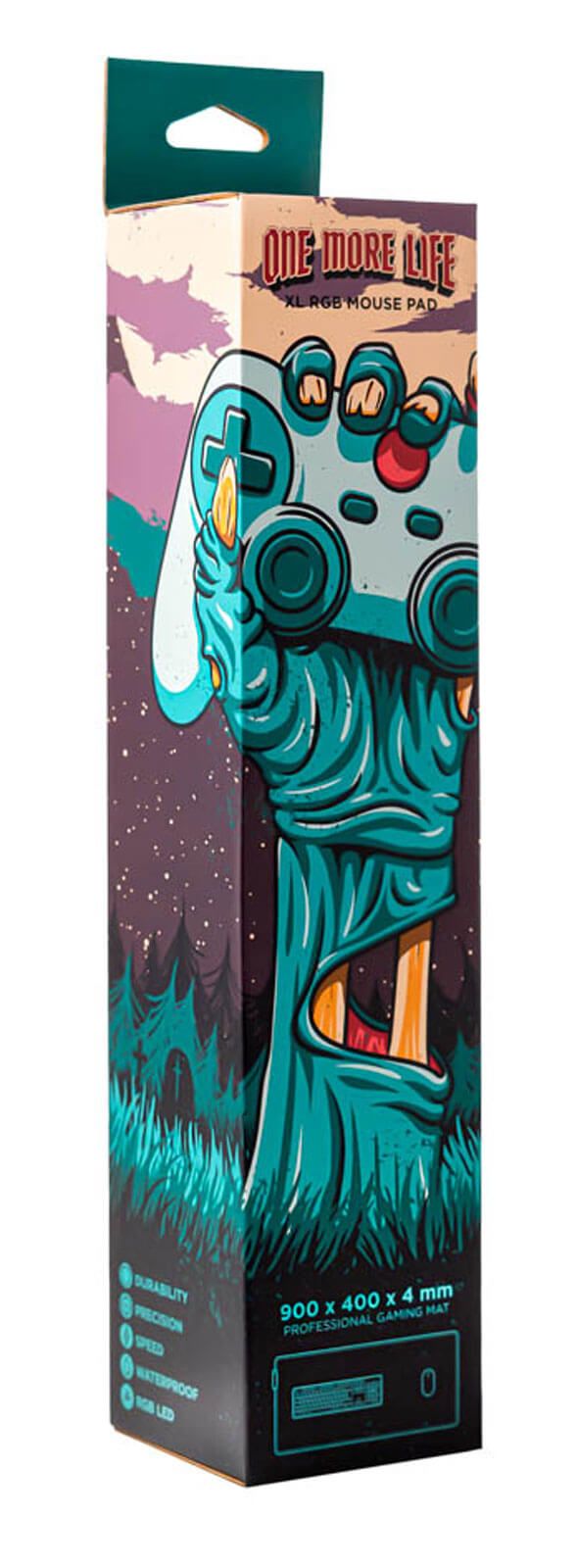 One More Life Gamer Mouse Pad LED RGB Gameration Mouse Pad 35.4 x 15.75 inches