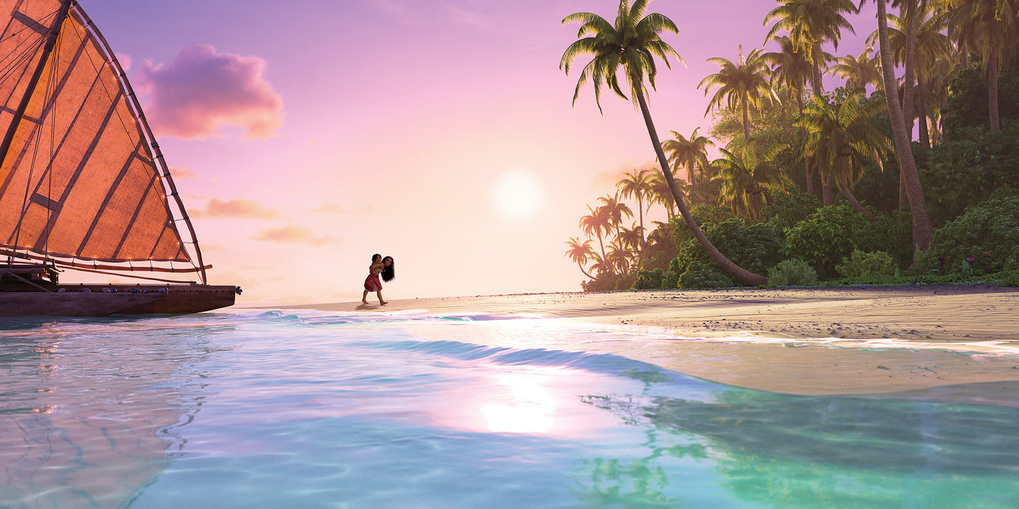 Disney Moana 2 Ocean Spirit Beach Sunset Non-woven photo wallpapers