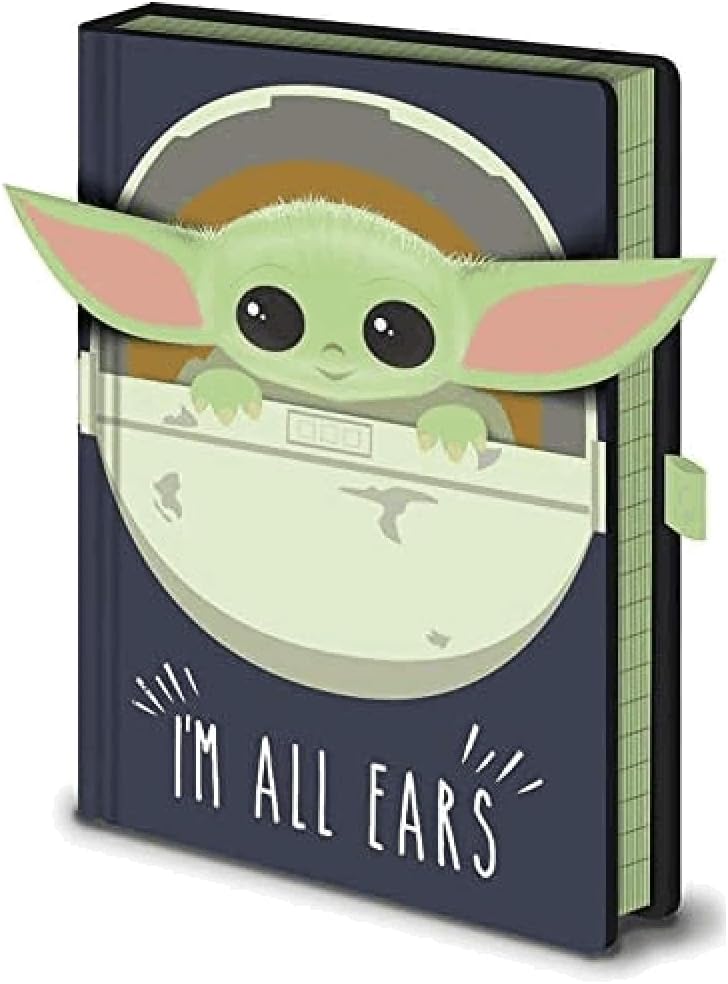 Star Wars The Mandalorian Im All Ears Crib Faux Lether A5 lined Journal Movie Notebook 210x141 mm