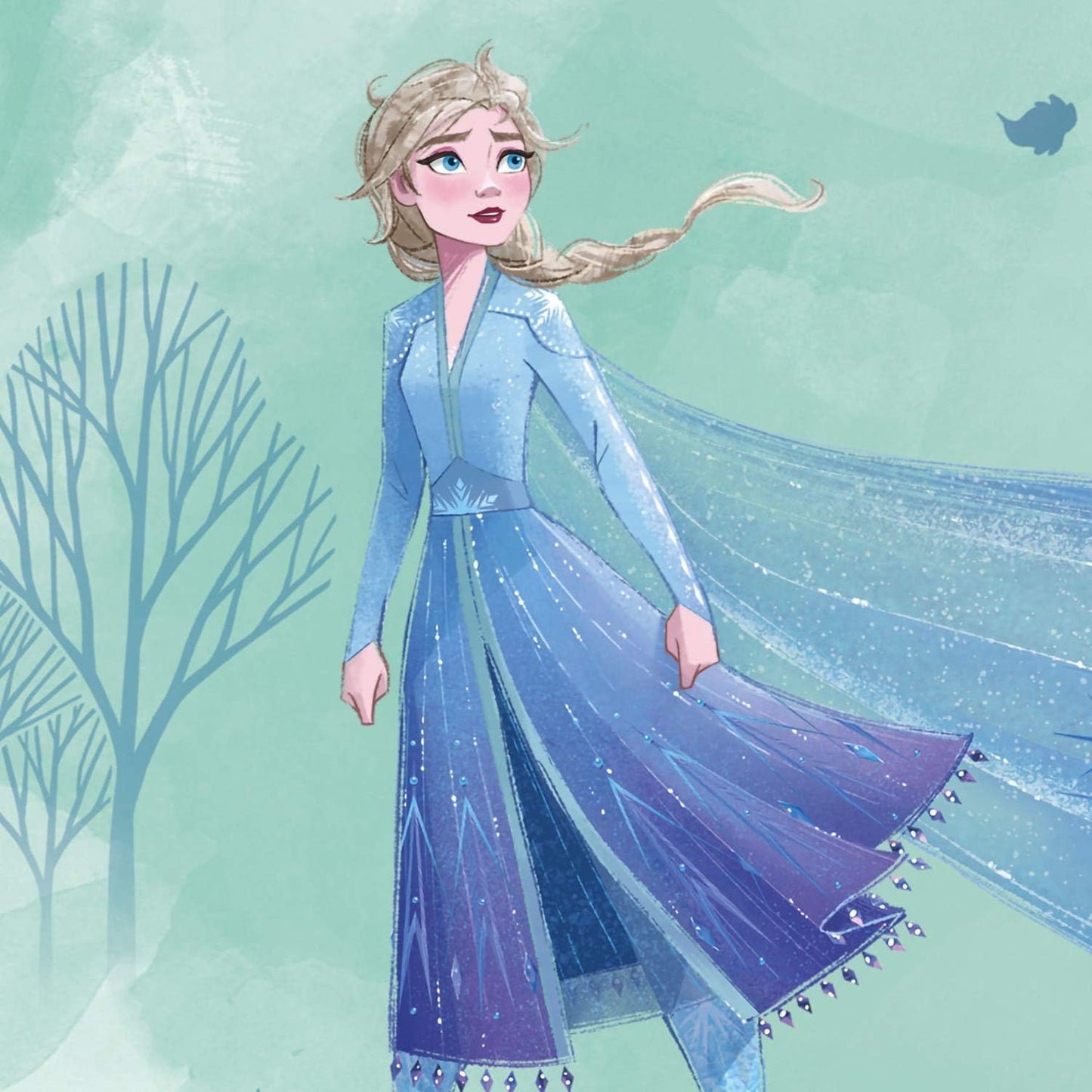Disney Frozen Girls Bedroom Elsa Anna and Olaf Purple Wallpaper 10.05 x 0.53 m