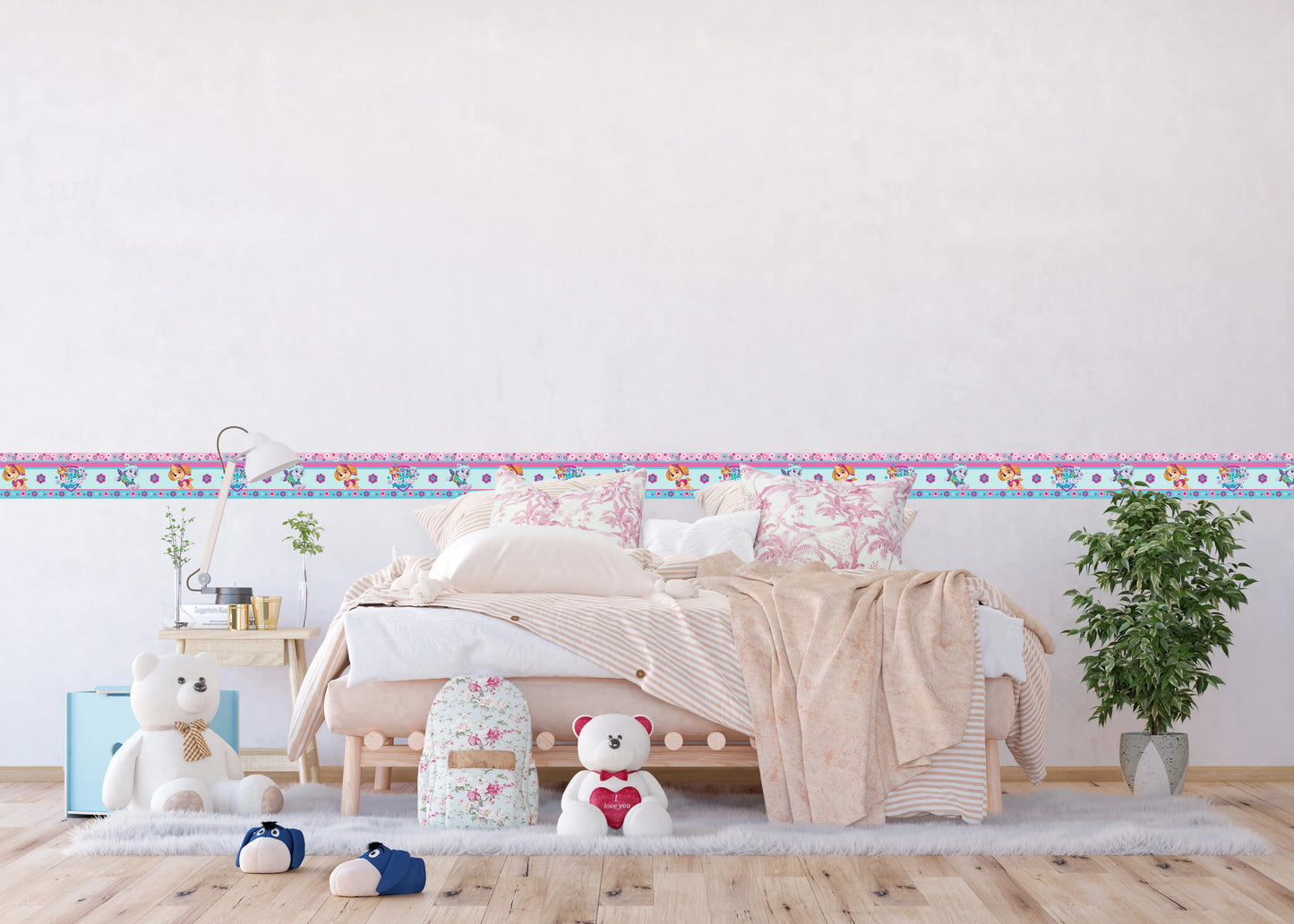 Paw Patrol Puppies Self-Adhesive Wallpaper Wall Border Roll (H x W) 0.138m x 5m