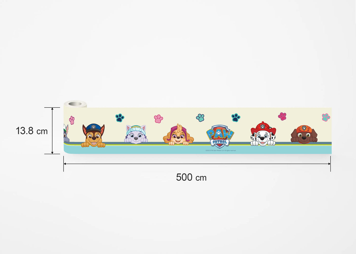 Paw Patrol Puppies Self-Adhesive Wallpaper Wall Border Roll (H x W) 0.138m x 5m