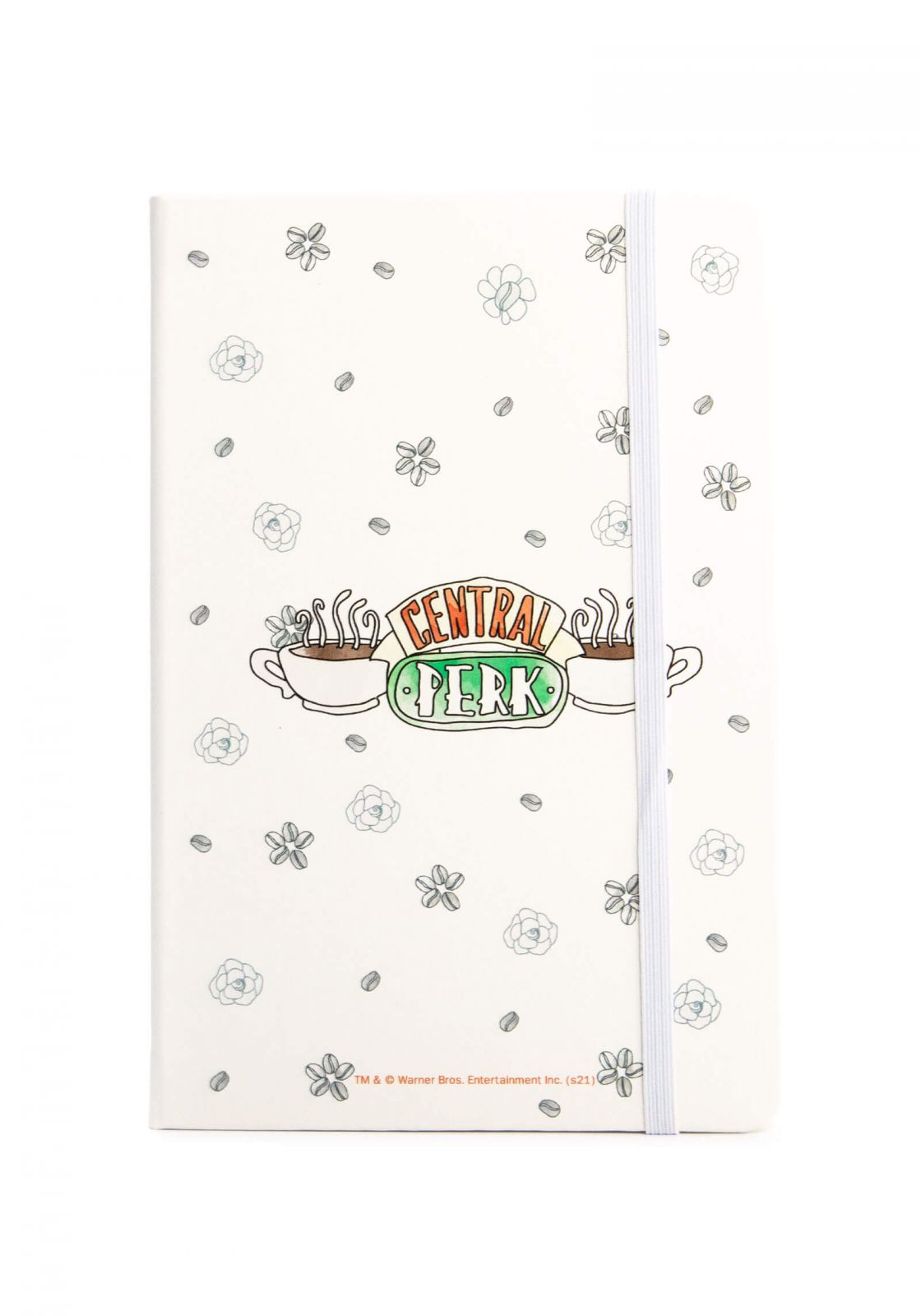 Central Perk Friends White Diary Film Gifts Hardcover A5 Lined Movie Notebook 210x141 mm