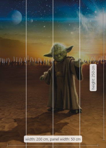 Star Wars Master Yoda  character Non-Woven Wallpaper Mural 200 cm x 250 cm (78" x 98")