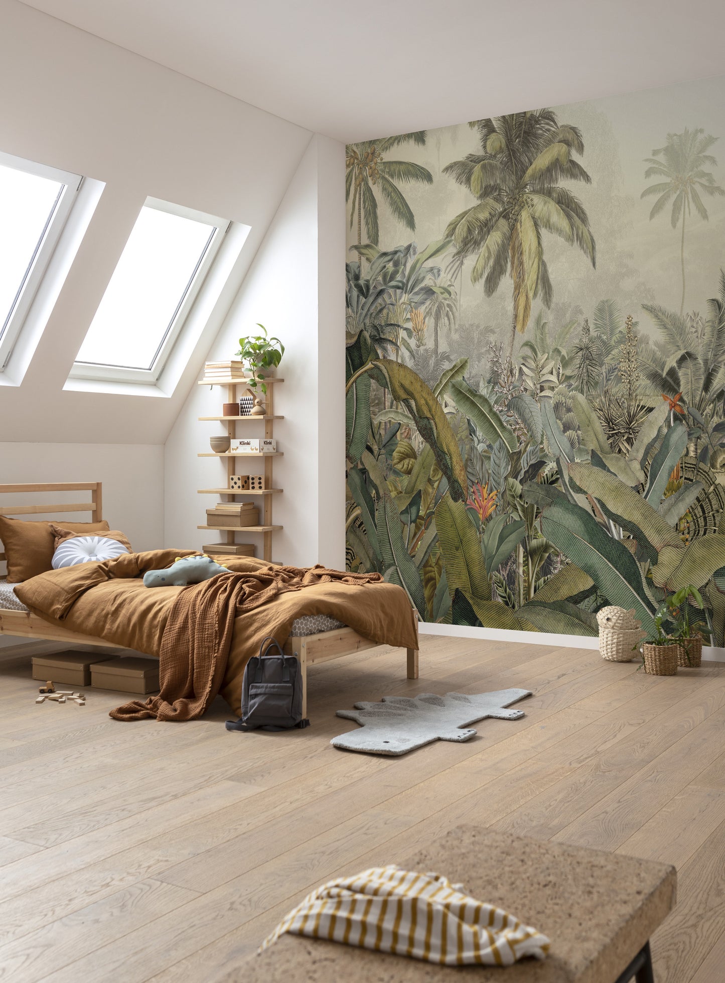 Amazonia Green Botanical Bedroom Botanical Non-woven photo wallpaper (W x H) 368cm x 248cm (144" x 98")