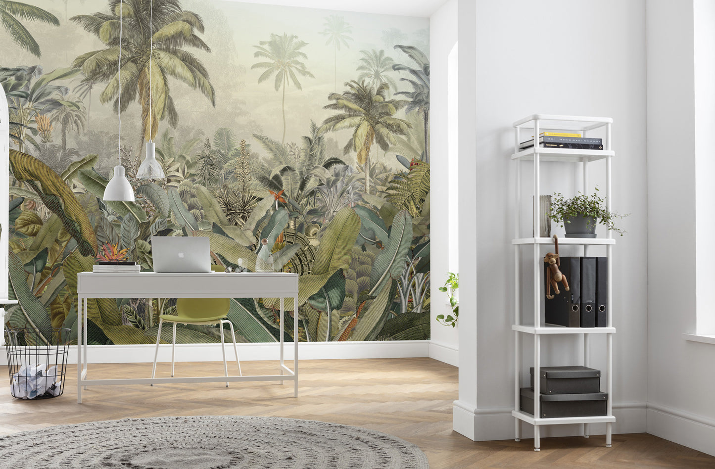 Amazonia Green Botanical Bedroom Botanical Non-woven photo wallpaper (W x H) 368cm x 248cm (144" x 98")