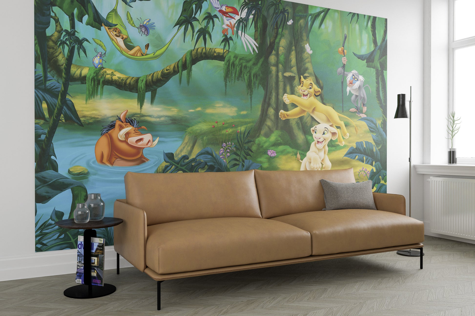 A non-woven wall mural featuring animated characters from a Disney movie