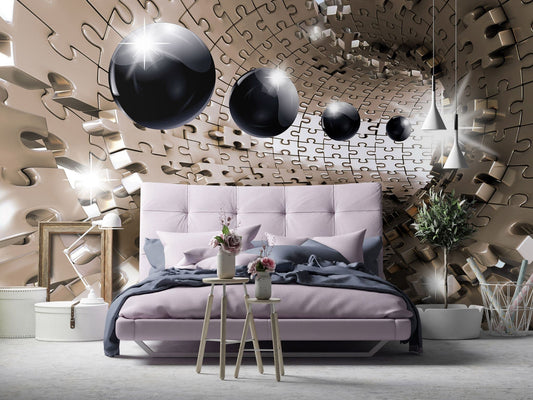 Abstract Geometric Figures 3D Tunnel Non-woven Photo Wallpaper