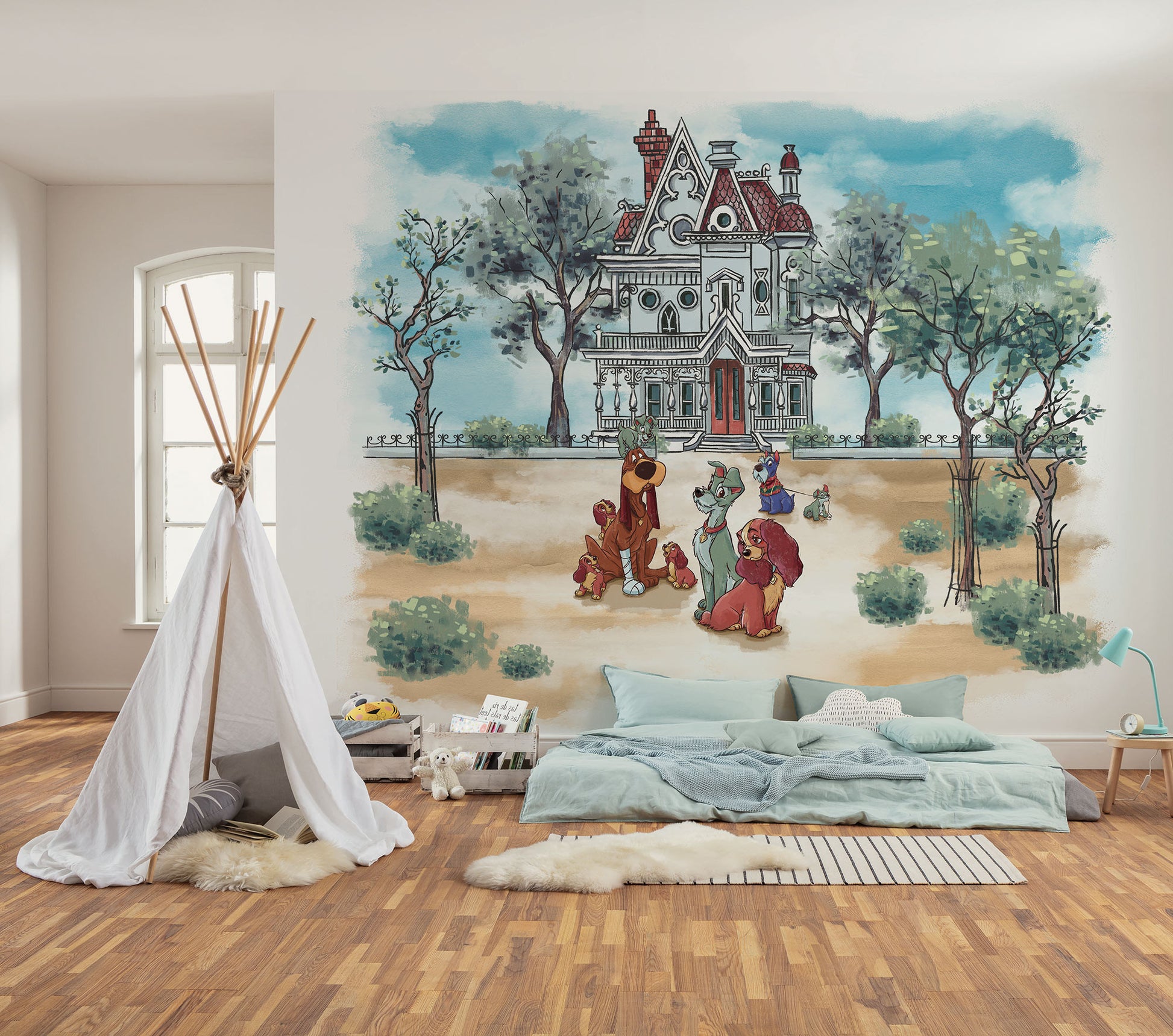 Disney Classic Lady and the Tramp Sweet Home Baby Non-woven photo wallpaper Disney