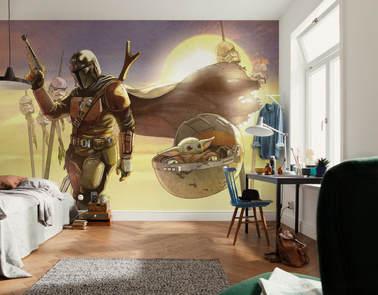 Star Wars The Mandalorian and Grogu Mission Non-woven photo wallpaper Star Wars