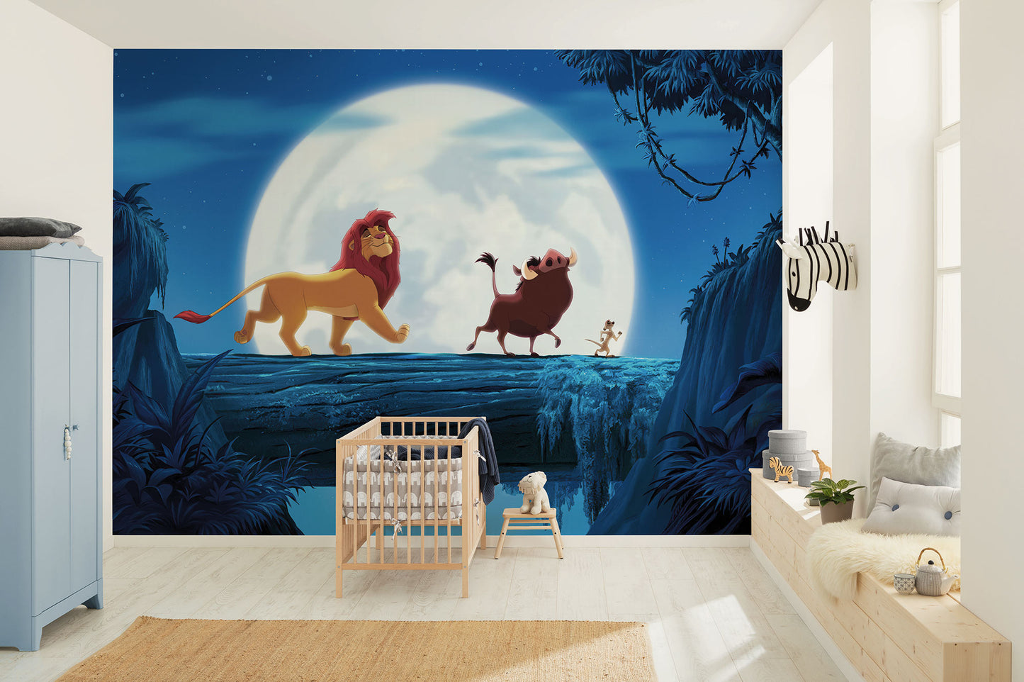 Disney Classic The Lion King Full Moon Walk Baby Bedroom Non-woven photo wallpaper Disney