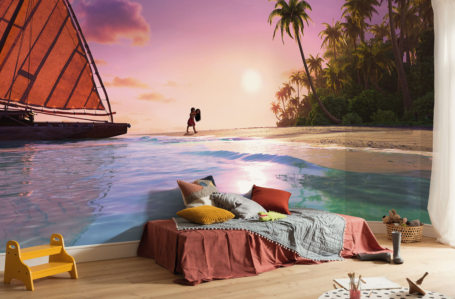 Disney Moana 2 Ocean Spirit Beach Sunset Non-woven photo wallpaper Disney