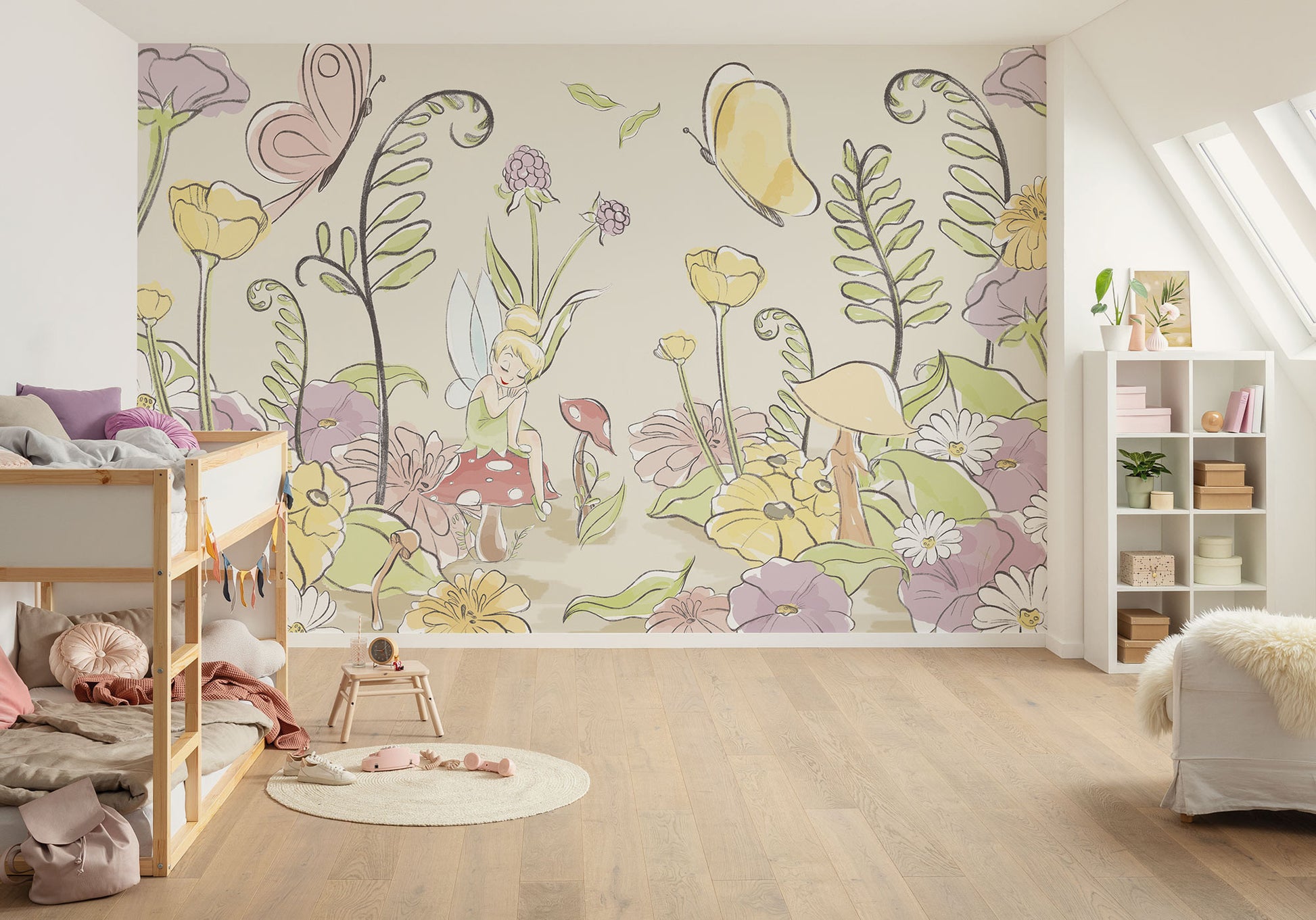 Disney Tinker Bell Infant Baby Girl Nursery Non-woven photo wallpaper Disney