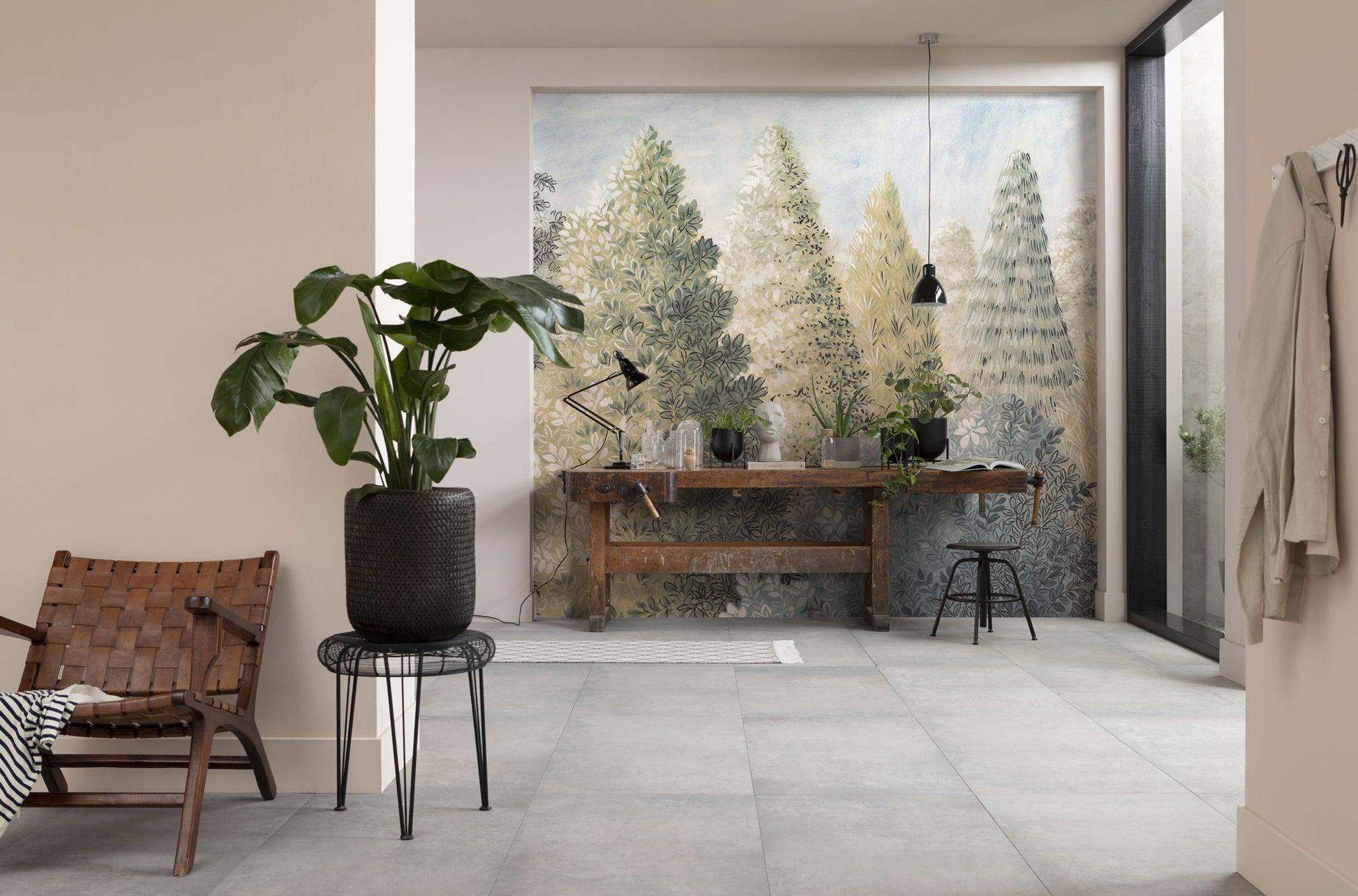 Painted Woods Living Room Non-woven photo wallpaper