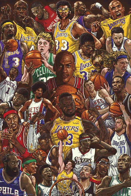 Basketball Superstars Poster