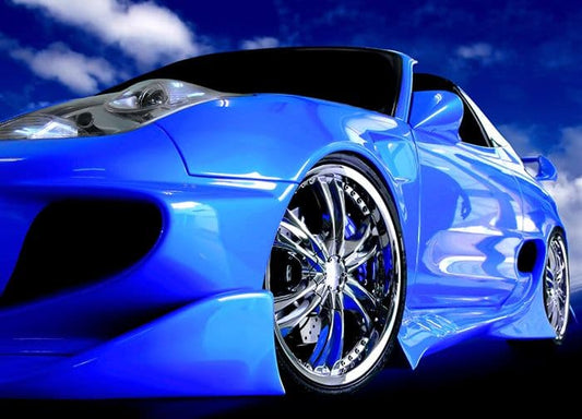 Speedster sports super car in blue Photo Wallpaper Nice Wall