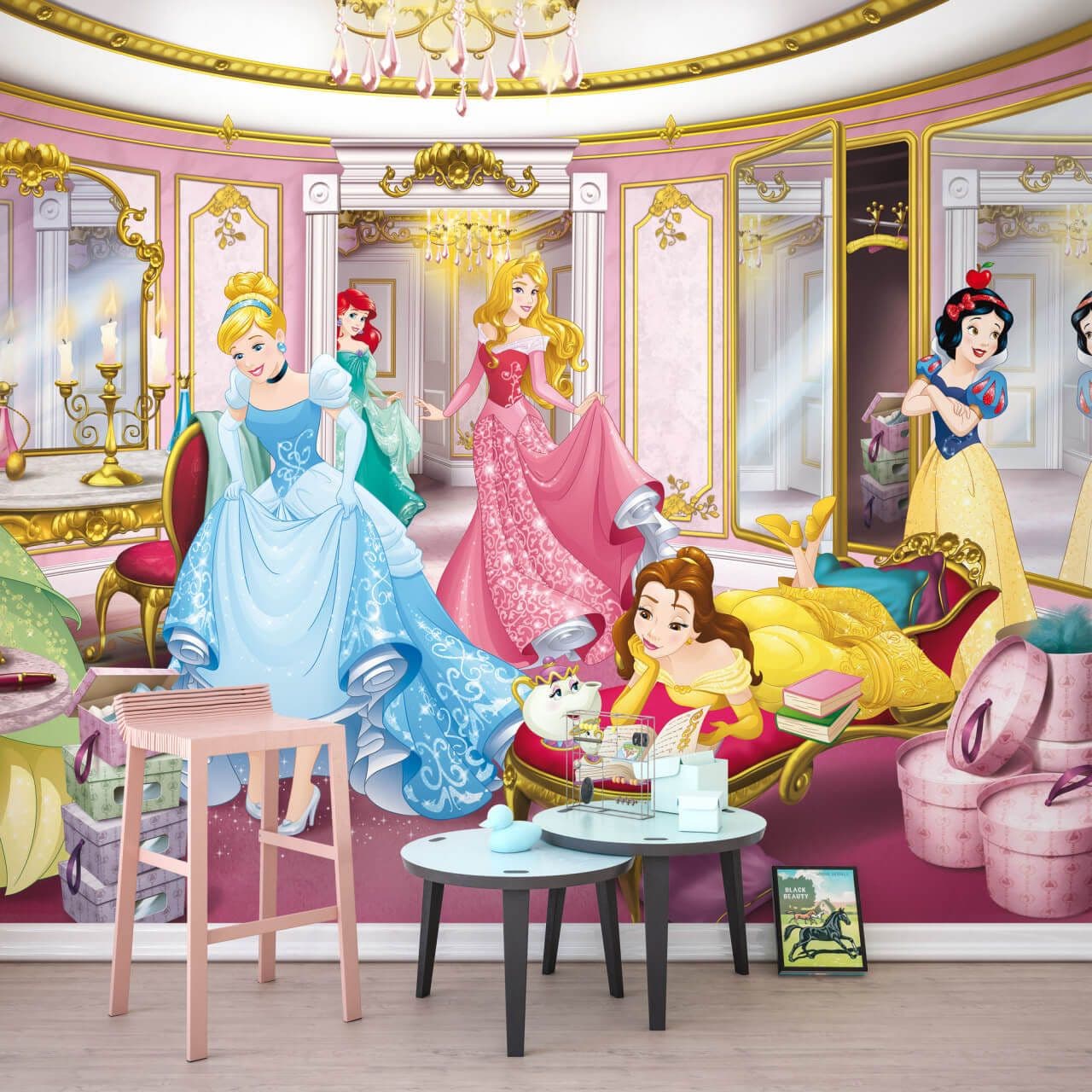Disney Princess Mirror Girl Bedroom Photo Wallpaper Disney