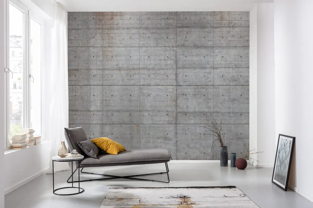 Concrete Blocks Office Grey Photo Wallpaper