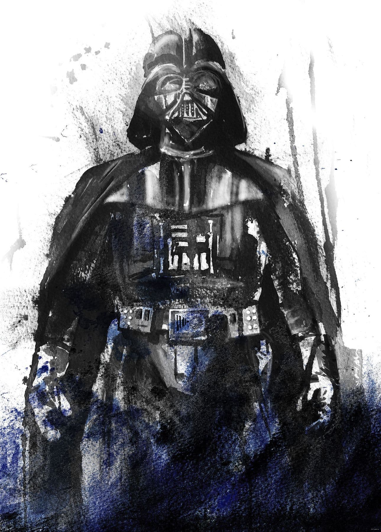 Watercolor Vader XL Non-Woven Wallpaper Mural Star Wars