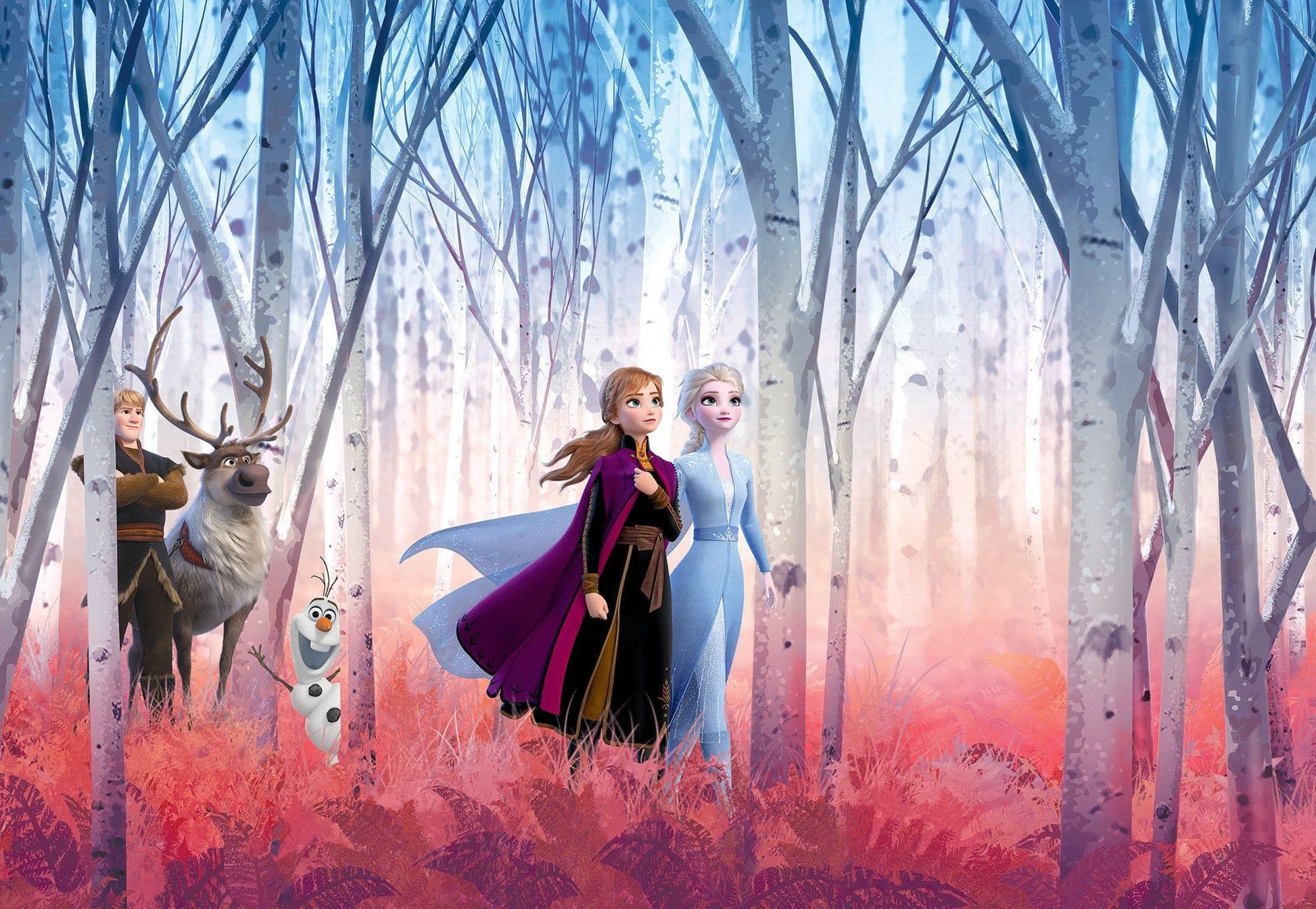 Disney Frozen 3 Enchanted Forest Purple Photo Wallpaper Disney