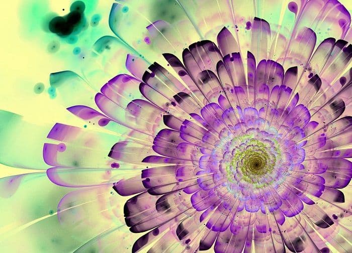 Floral Purple and Green Abstract Photo Wallpaper Nice Wall