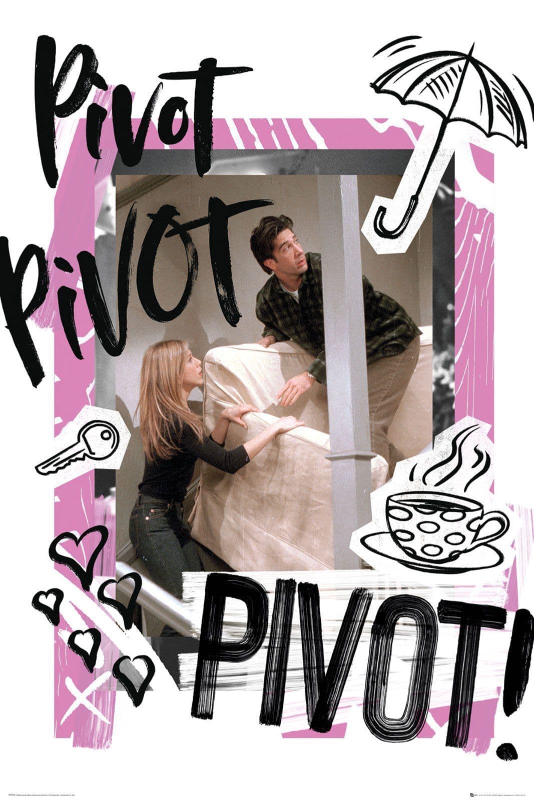 Friends Pivot Ross and Rachel Movie Poster