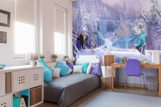 Disney Frozen Elsa Anna Olaf and Christof Photo Wallpaper