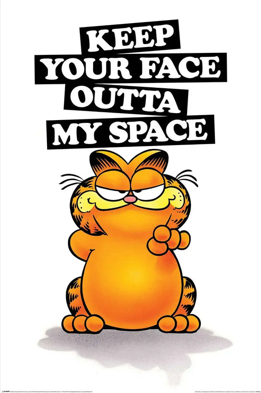 Garfield Keep Your Face Outta My Space Poster