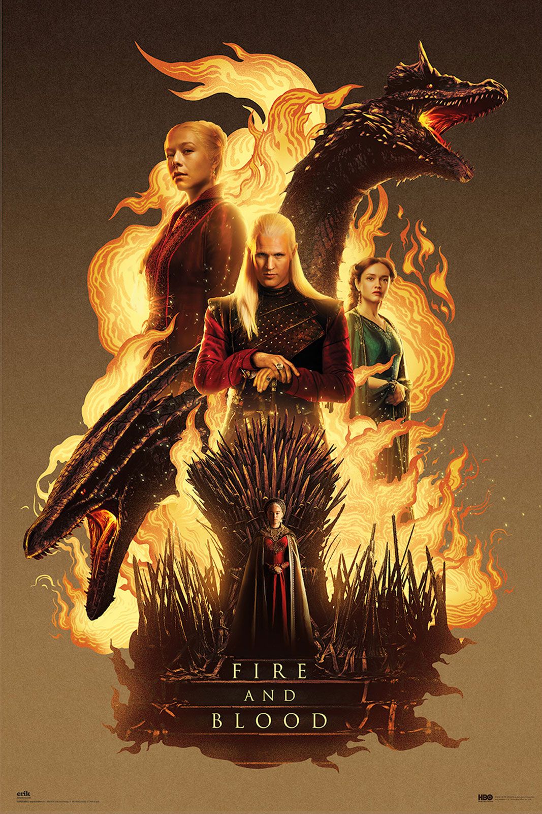 House Of The Dragon Fire And Blood Poster