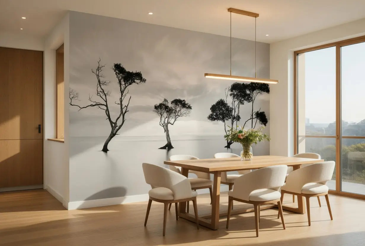 Trees in the Still Water Nature Wallpaper Mural (W x H) 384 cm x 260 cm (151" x 102")