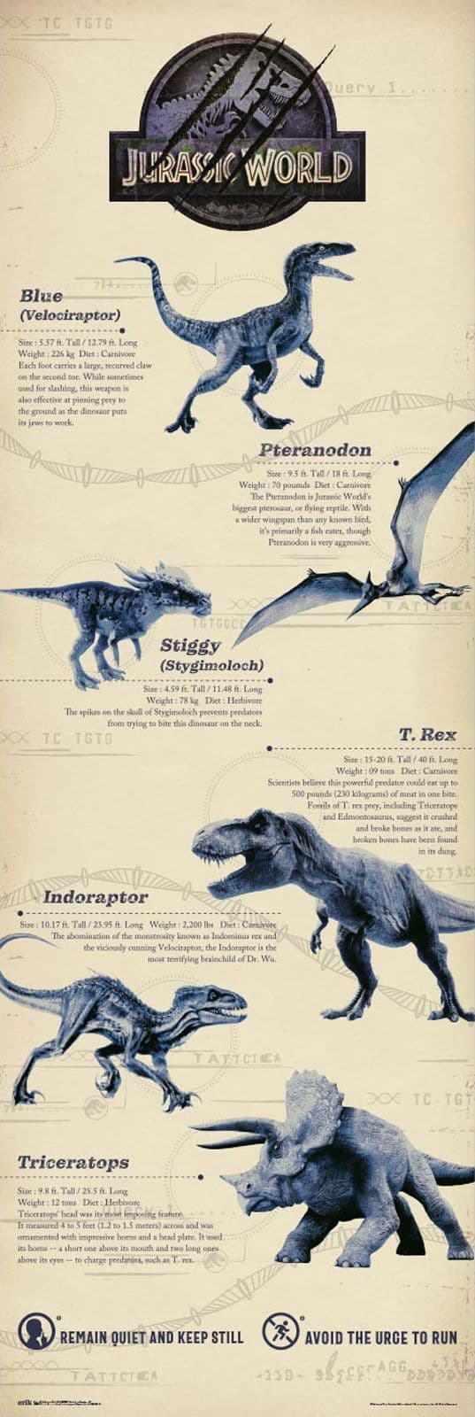 Jurassic World Dinosaurs Poster