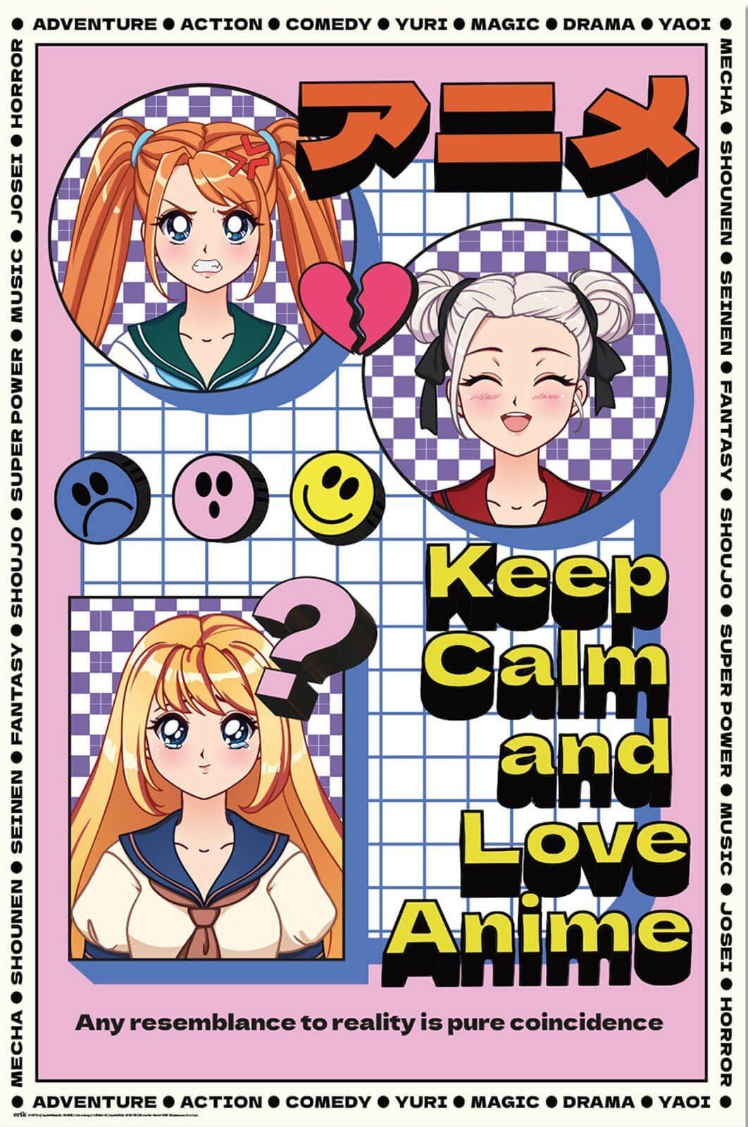 Keep Calm And Love Anime Poster