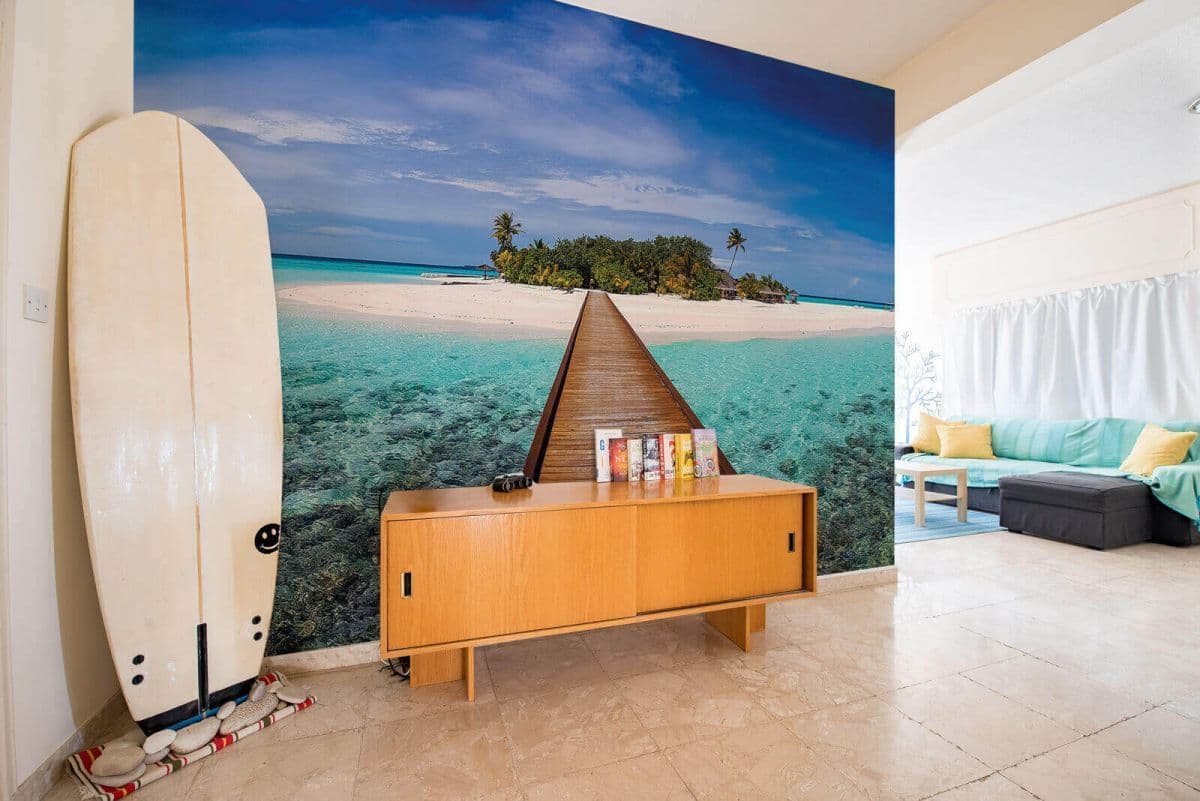 Maldives Tropical Island Surfer Bedroom Photo Wallpaper Nice Wall