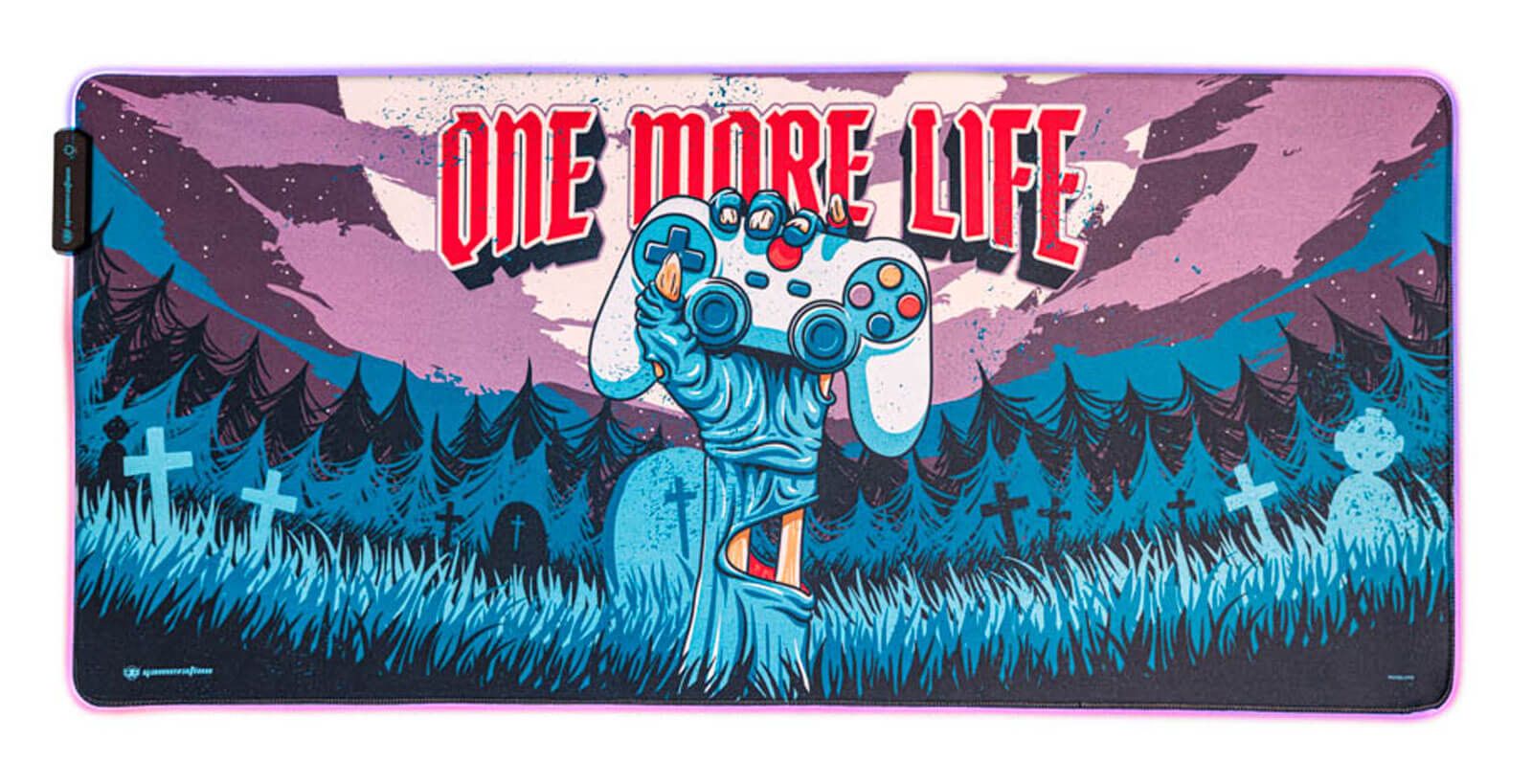 One More Life Gamer Mouse Pad LED RGB Gameration Mouse Pad