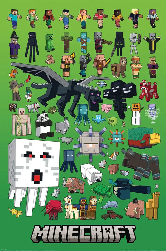 Minecraft Characters Poster Minecraft