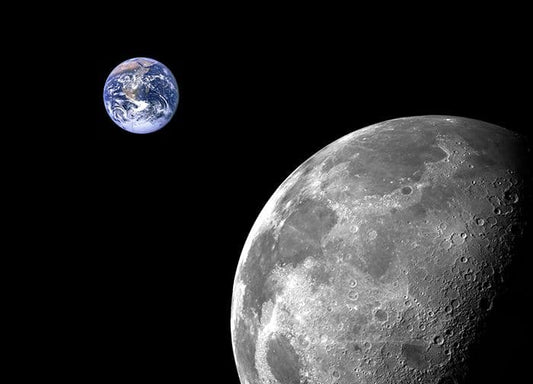 Moon and Earth Space Photo Wallpaper Nice Wall