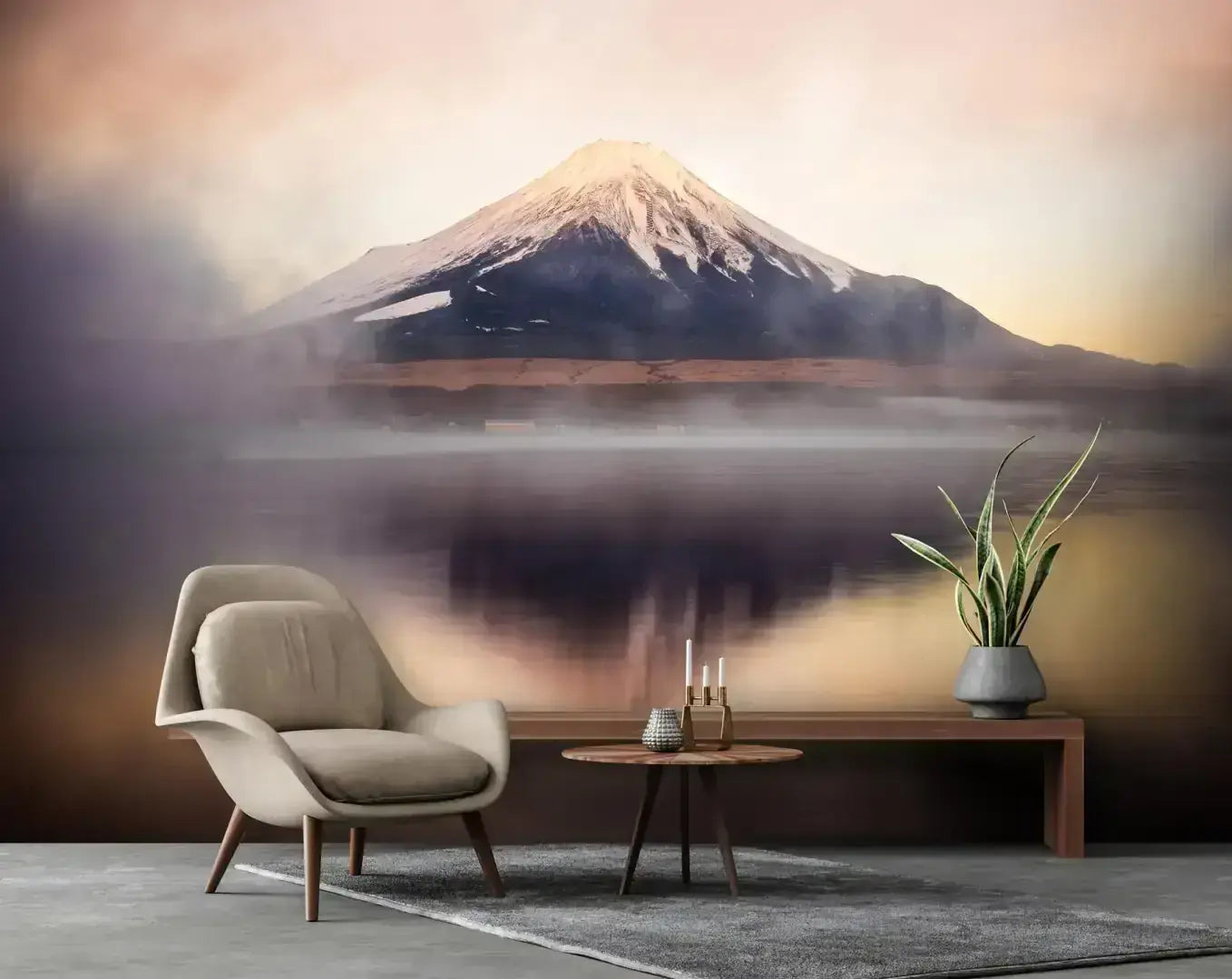 Mountain Living Room Non-woven Photo Wallpaper