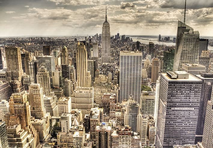 New York Sleepless Skyline Teen Photo Wallpaper Nice Wall