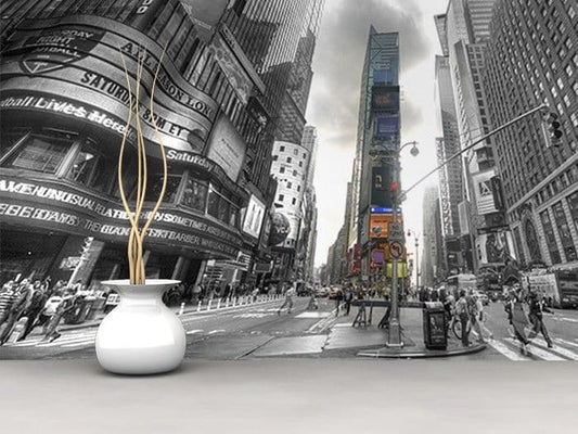 New York Times Square Living Room Grey Photo Wallpaper Nice Wall