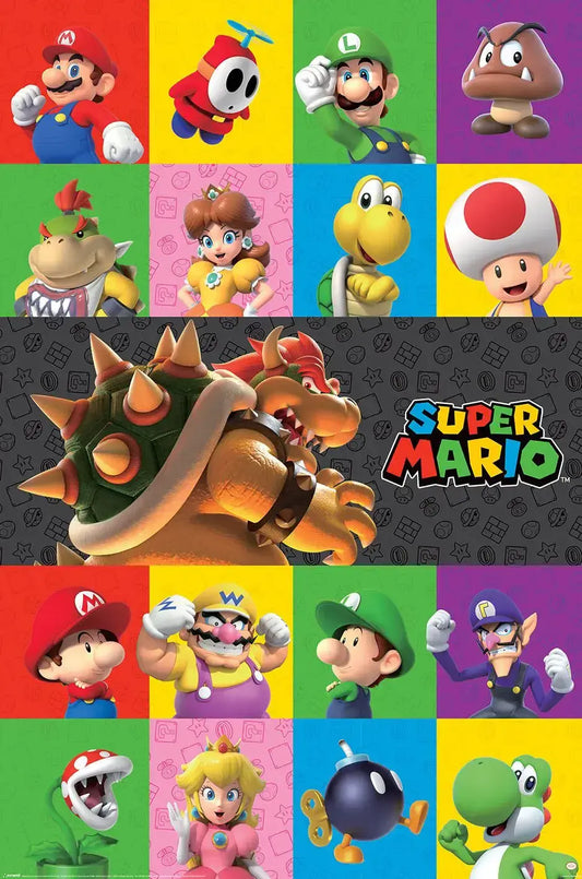 Super Mario Characters Poster Nintendo