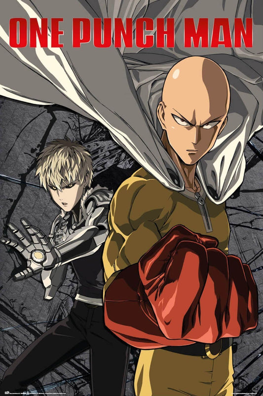 One Punch Man Saitama and Genos Poster