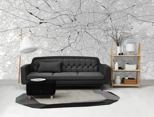 London City Grey Map Art Photo Wallpaper Nice Wall
