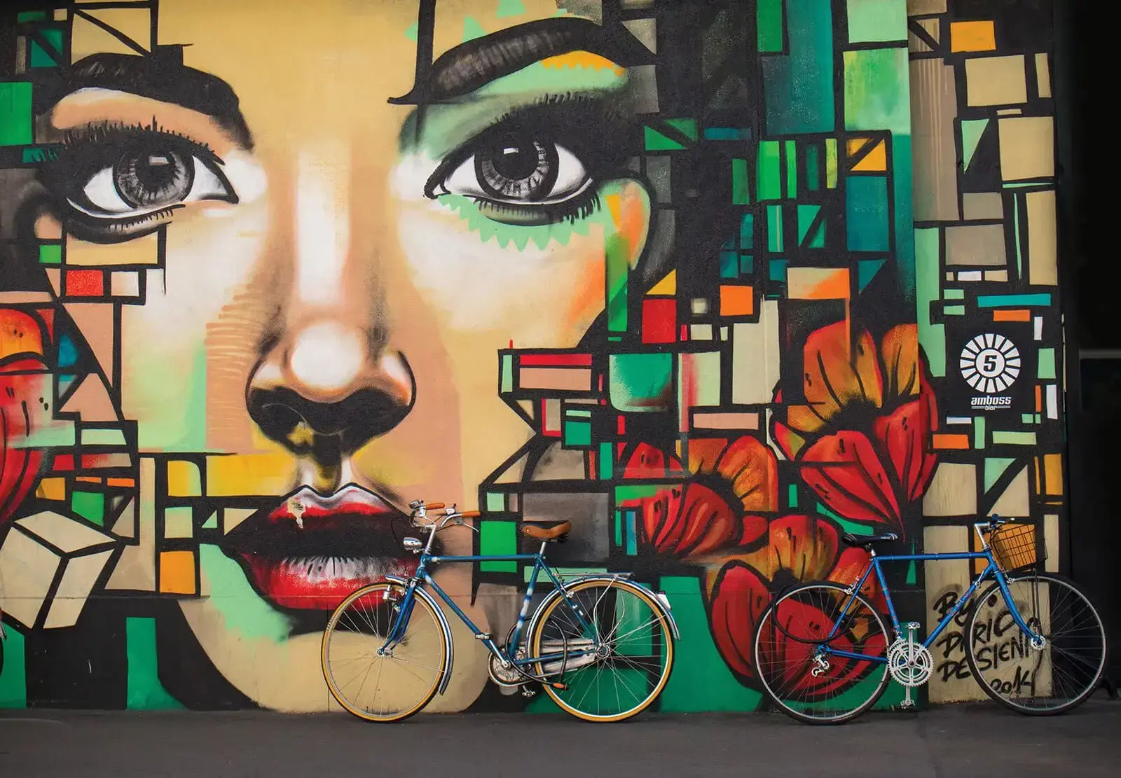 Woman Street Mural Art Teen Bedroom Photo Wallpaper Nice Wall