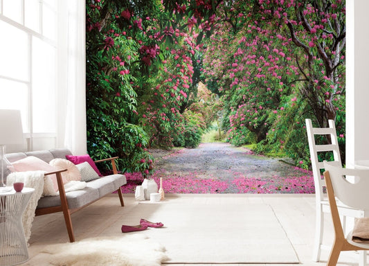 Park Alley Ping and Green Trees Photo Wallpaper