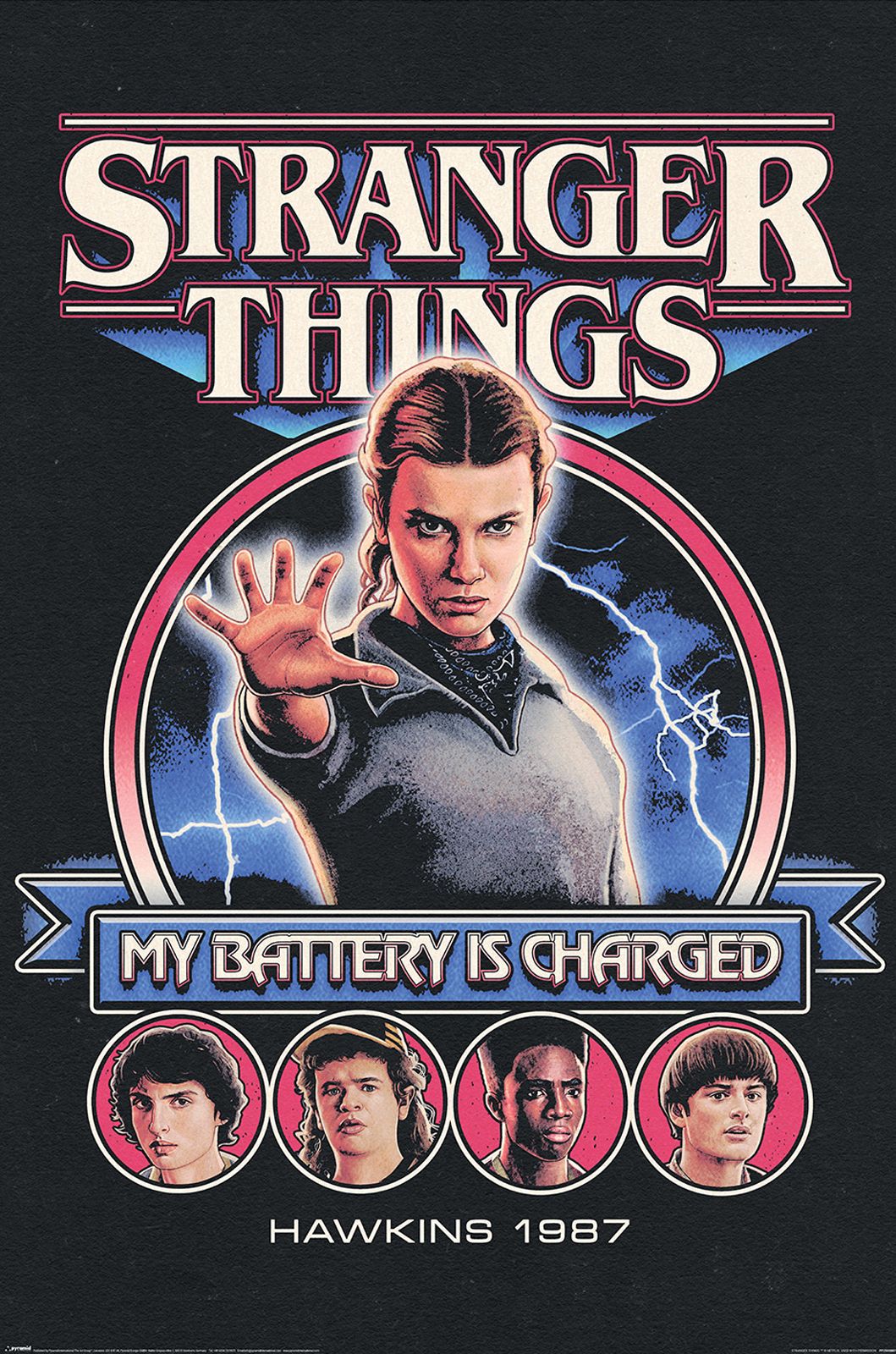 Stranger Things 5 My Battery Is Charged Poster Stranger Things