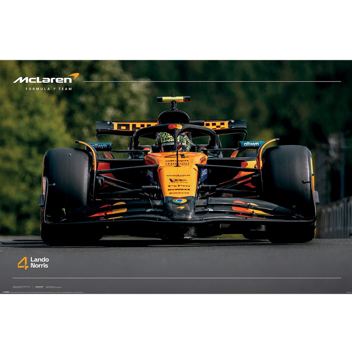 F1 Lando Norris Number 4 Poster F1
