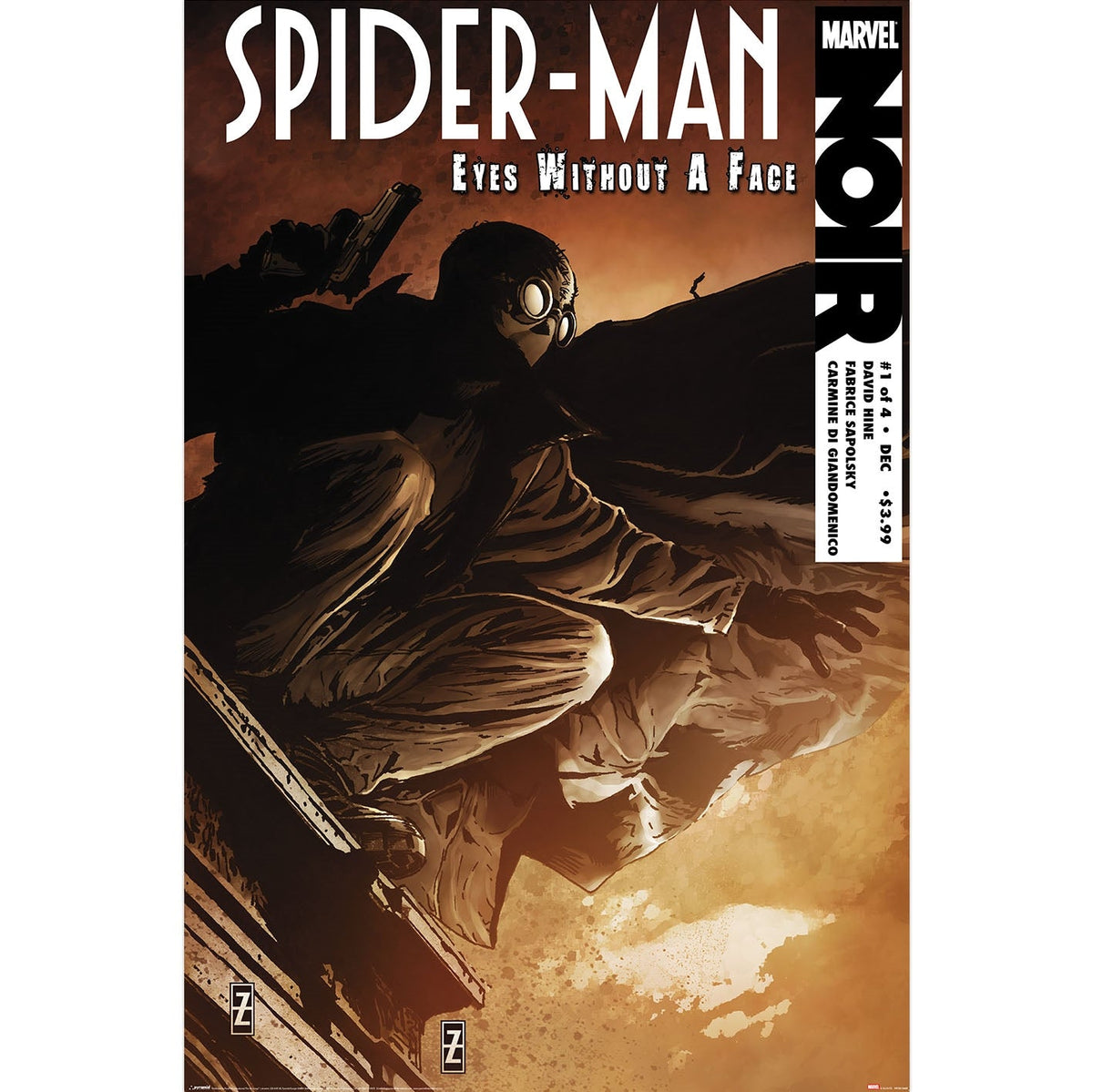 Spider-Man Marvel Noir Comic Cover Poster Spider-Man