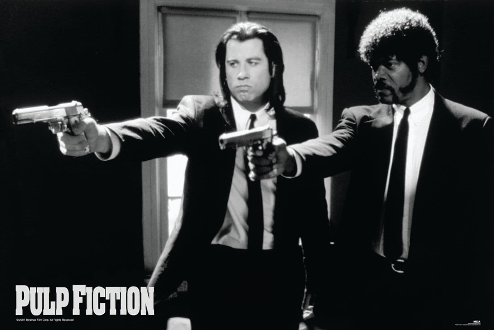 Pulp Fiction BW Guns Poster