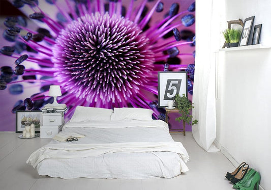 Purple Flower Close Up Photo Wallpaper Nice Wall